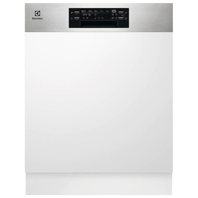 Electrolux EEA47201IX Lavastoviglie da Incasso a Scomparsa parziale 13 coperti Classe energetica E 8 programmi Motore Inverter Tecnologia AirDry 60 cm Frontalino Inox Antimpronta