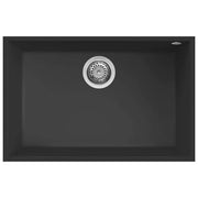 Elleci LGQ12040BSO Quadra 120 Lavello da Incasso 1 Vasca Sottotop in Granitek Matt 67 x 44 cm colore Nero