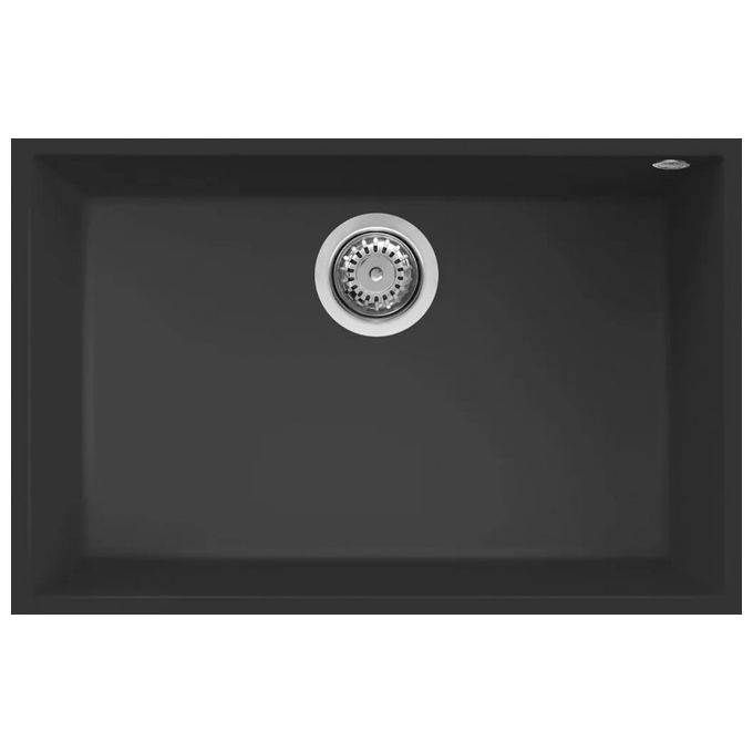 Elleci LGQ12040BSO Quadra 120 Lavello da Incasso 1 Vasca Sottotop in Granitek Matt 67 x 44 cm colore Nero