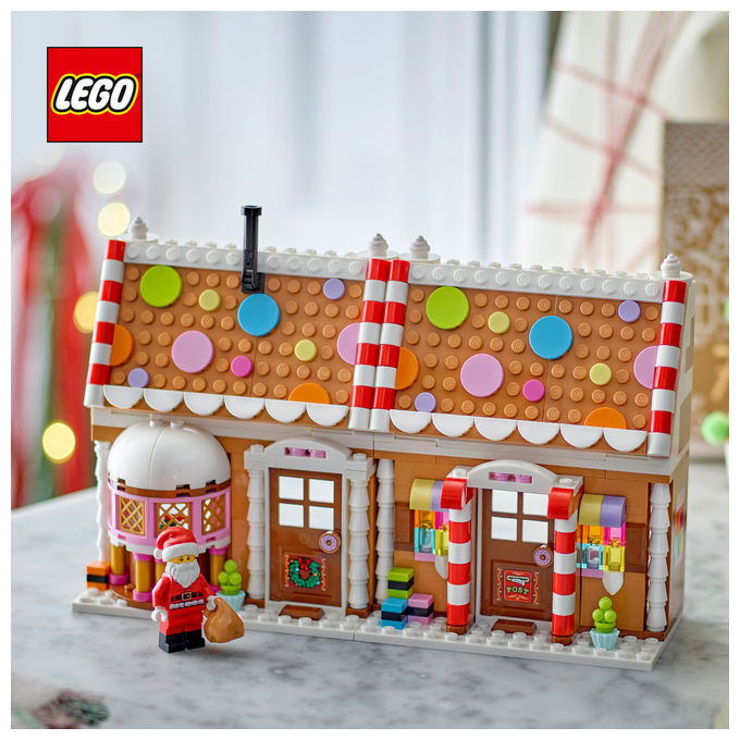 Lego 40809 Casa di Pan di Zenzero Festiva Set da Costruzione con Minifigure di Babbo Natale 498 pezzi colore Multicolore