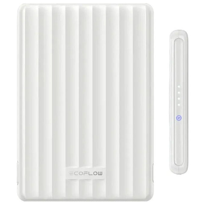 EcoFlow EF-RAPIDQI1-5K-W-EU RAPID Mag Powerbank Batteria Portatile 5000 mAh 20 W Magnetico Wireless Qi 7,5 W colore Bianco