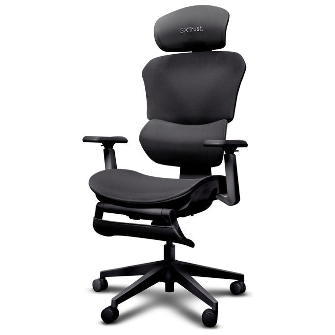 Trust 26010 GXT 725 Rivara Sedia da gaming per PC Seduta imbottita Schienale a rete Braccioli 3D Cuscino lombare e collo colore Nero