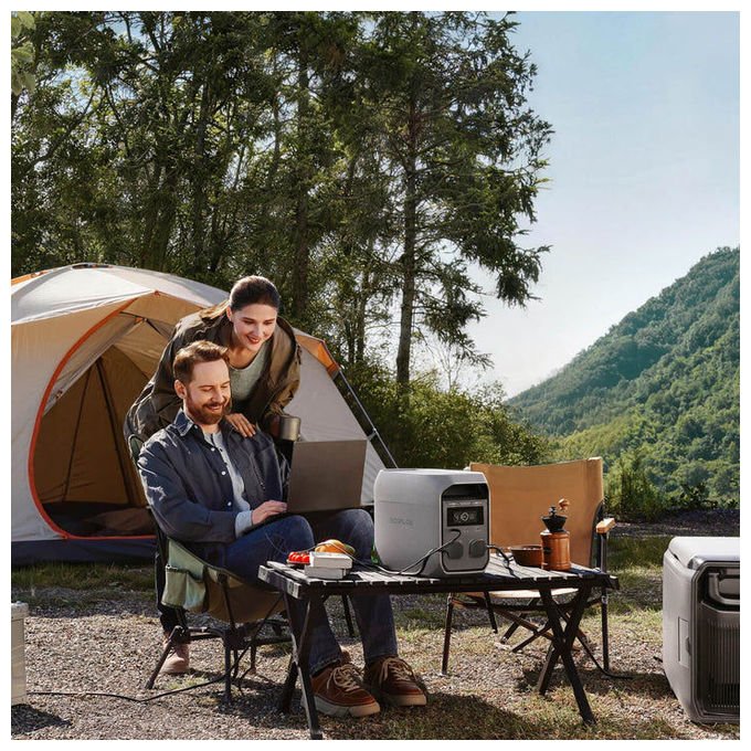 EcoFlow EFDELTA3C-EU-CBOX-L DELTA 3 Classic Stazione di Alimentazione Portatile 1024 Wh 2400 W 500 W Solare 2 USB Type-C 2 USB Type-A 2 Prese AC colore Nero Grigio