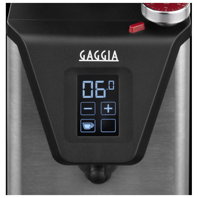 Gaggia EG4950-90 MDF55 Macinacaffe' Semi-professionale con Touchscreen e Macine a Fluttone Piatto Capacita' 250 g 310 W colore Acciaio Inossidabile + Nero