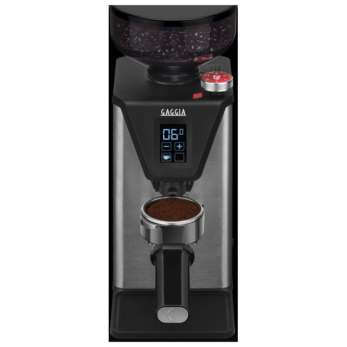 Gaggia EG4950-90 MDF55 Macinacaffe' Semi-professionale con Touchscreen e Macine a Fluttone Piatto Capacita' 250 g 310 W colore Acciaio Inossidabile + Nero