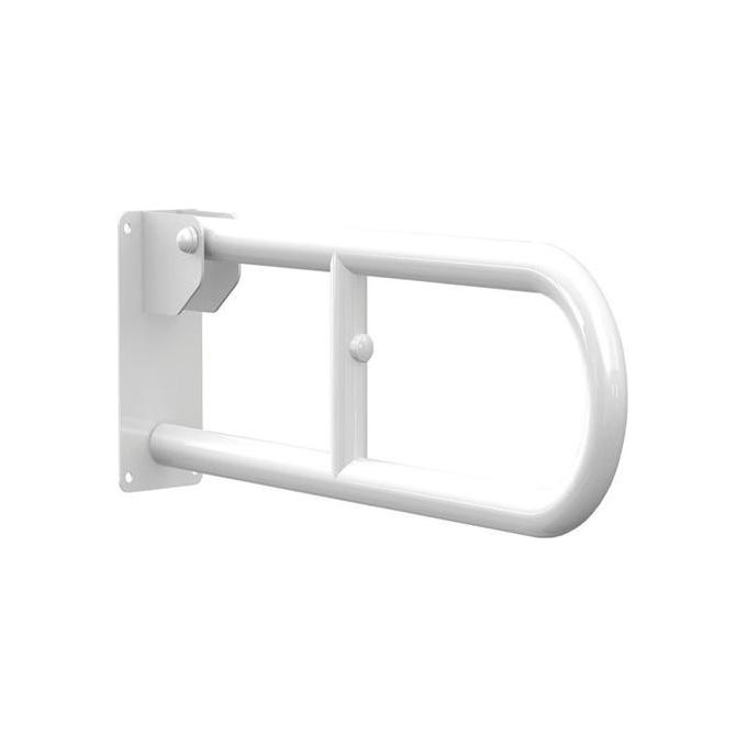 [ComeNuovo] K Design Barra di Sostegno Ribaltabile da Parete 700x100x210mm Bianco Lucido