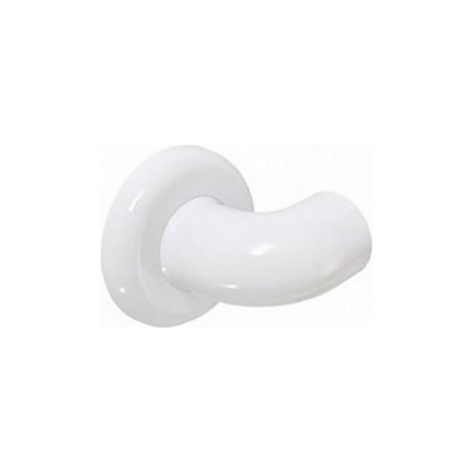 K Design Supporto Angolare da Parete per Tubo Rigato 85x75mm Bianco