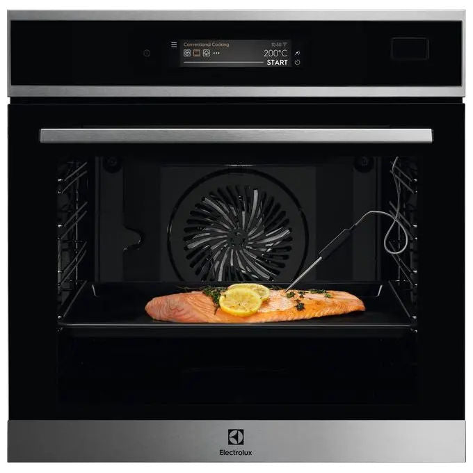 Electrolux serie 800 EOB9S21WX Forno a vapore SteamBoost da incasso 70 Litri Classe A++ 21 funzioni Wi-Fi 60 cm Termosonda 2 programmi di pulizia Nero-Acciaio Inox Antimpronta