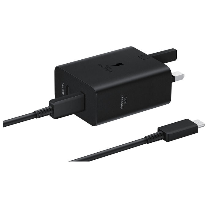 Samsung EP-T5020XBEGEU Caricabatteria Super Fast Charging 50W con Doppia Porta USB-C e Cavo USB-C to USB-C 1,8 m colore Nero