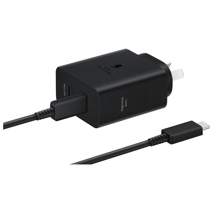 Samsung EP-T5020XBEGEU Caricabatteria Super Fast Charging 50W con Doppia Porta USB-C e Cavo USB-C to USB-C 1,8 m colore Nero