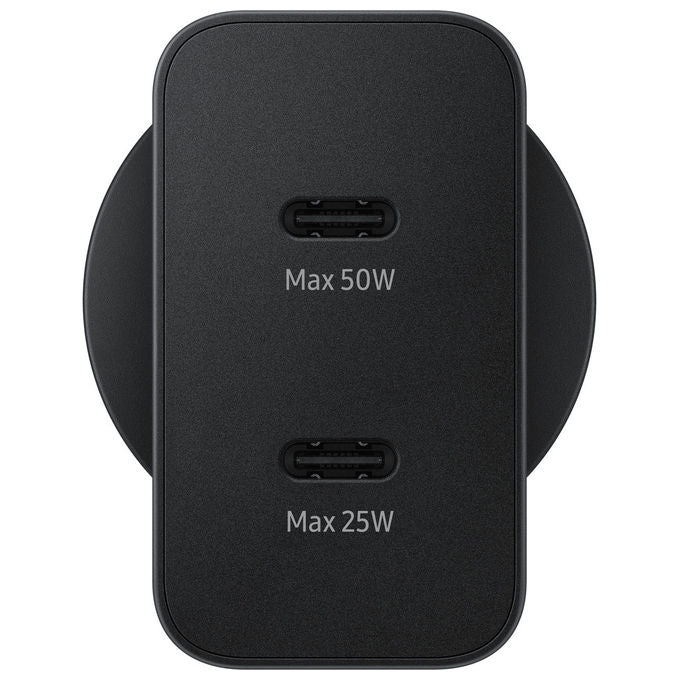 Samsung EP-T5020XBEGEU Caricabatteria Super Fast Charging 50W con Doppia Porta USB-C e Cavo USB-C to USB-C 1,8 m colore Nero