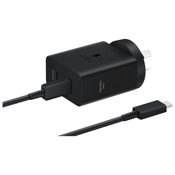 Samsung EP-T5020XBEGEU Caricabatteria Super Fast Charging 50W con Doppia Porta USB-C e Cavo USB-C to USB-C 1,8 m colore Nero