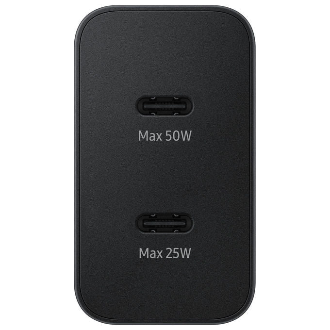 Samsung EP-T5020XBEGEU Caricabatteria Super Fast Charging 50W con Doppia Porta USB-C e Cavo USB-C to USB-C 1,8 m colore Nero