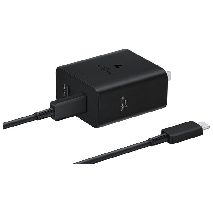 Samsung EP-T5020XBEGEU Caricabatteria Super Fast Charging 50W con Doppia Porta USB-C e Cavo USB-C to USB-C 1,8 m colore Nero