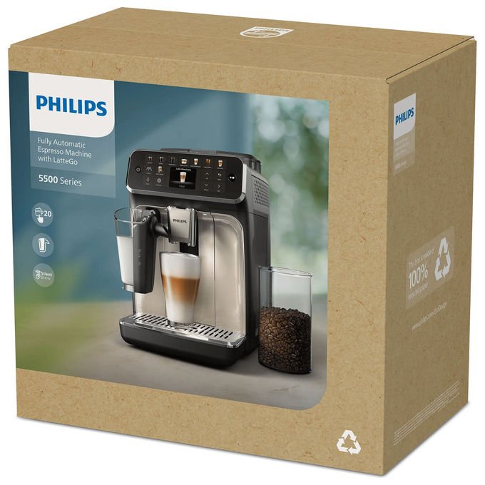 Philips EP5541-50 Serie 5500 Macchina da caffe' Automatica 1,8 L 15 bar 1500 W Cappuccinatore LatteGo colore Nero