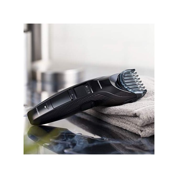 Panasonic ER‑GC53‑K503 - Tagliacapelli con cavo-cordless, autonomia 40 min, lame acciaio inox, 19 lunghezze da 0,5 a 10 mm, lavabile, colore nero