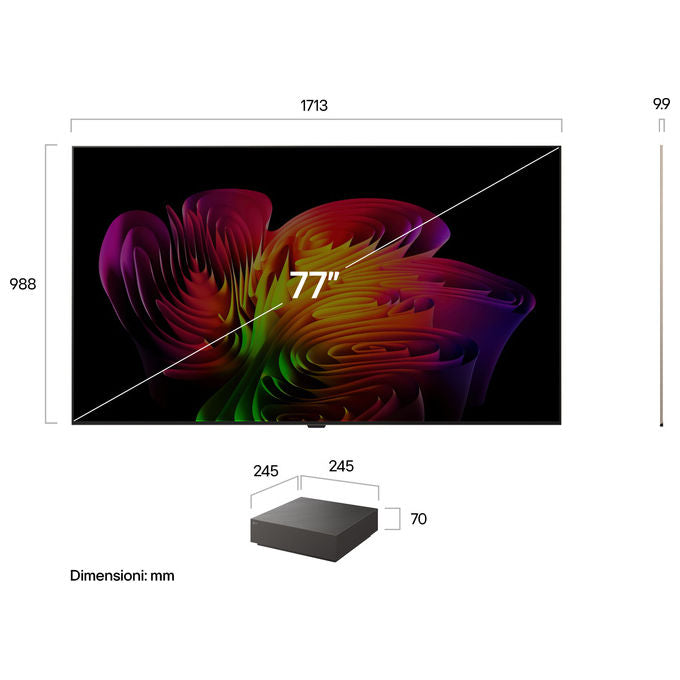 LG OLED77W69LA Wallpaper TV OLED evo AI 4K UHD 77'' Smart TV con Dolby Vision e Atmos 120 Hz colore Marrone