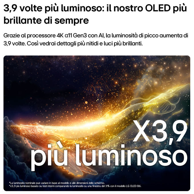 LG OLED77W69LA Wallpaper TV OLED evo AI 4K UHD 77'' Smart TV con Dolby Vision e Atmos 120 Hz colore Marrone