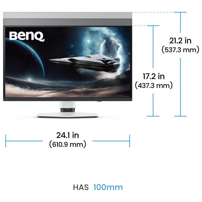 BenQ EX271QZ Mobiuz Monitor Gaming 26,5'' QD-OLED QHD 2560x1440 500Hz 0,03ms HDMI 2.1 USB-C DisplayHDR True Black 500 colore Nero