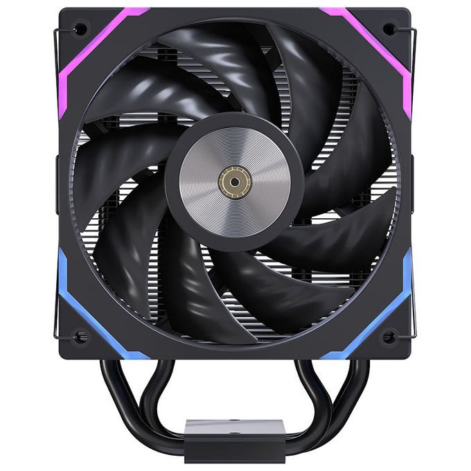 Einarex EXAC-GL-100-R-B Dissipatore Aria 4 Tubi di Dissipazione 1 Ventola RGB LGA 1150-1851 AM4-AM5 colore Nero
