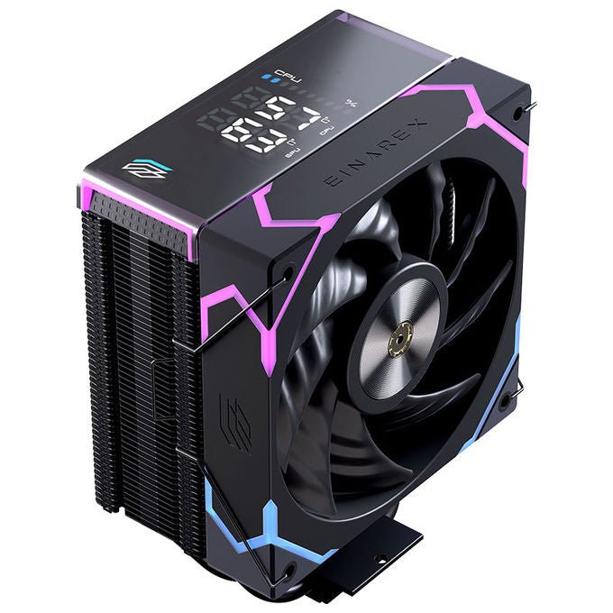 Einarex EXAC-GL-100-R-B Dissipatore Aria 4 Tubi di Dissipazione 1 Ventola RGB LGA 1150-1851 AM4-AM5 colore Nero