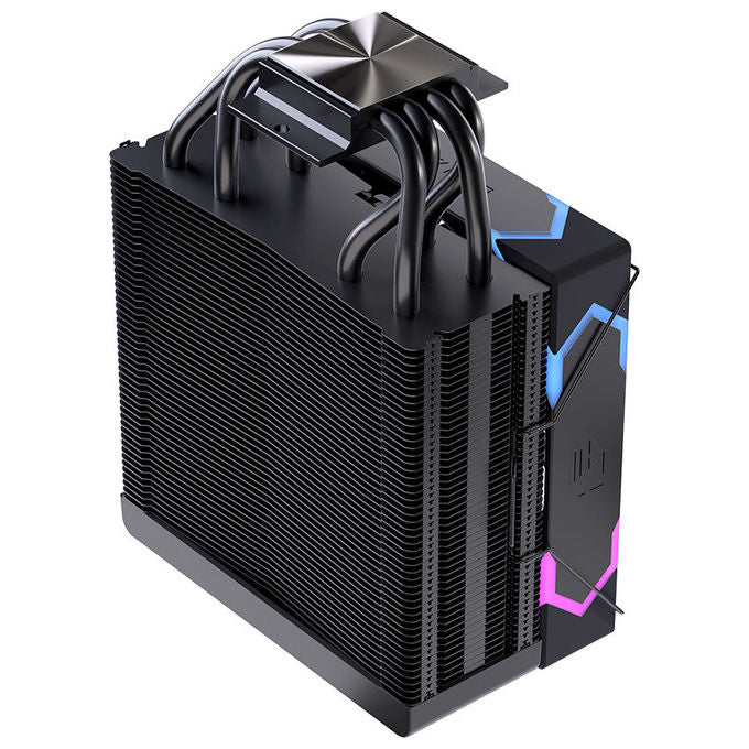 Einarex EXAC-GL-100-R-B Dissipatore Aria 4 Tubi di Dissipazione 1 Ventola RGB LGA 1150-1851 AM4-AM5 colore Nero