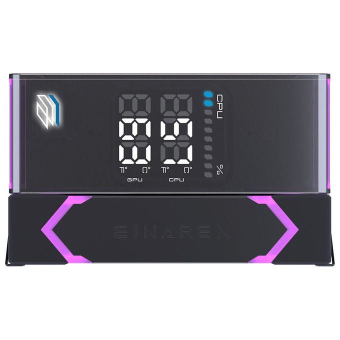 Einarex EXAC-GL-100-R-B Dissipatore Aria 4 Tubi di Dissipazione 1 Ventola RGB LGA 1150-1851 AM4-AM5 colore Nero
