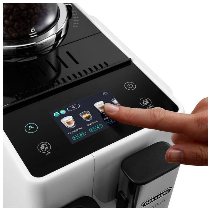 De'Longhi EXAM440.55.W Rivelia Macchina da caffe' Automatica Capacita' serbatoio 1.4 L Pressione 19 bar Potenza 1450 W con sistema latte colore Bianco