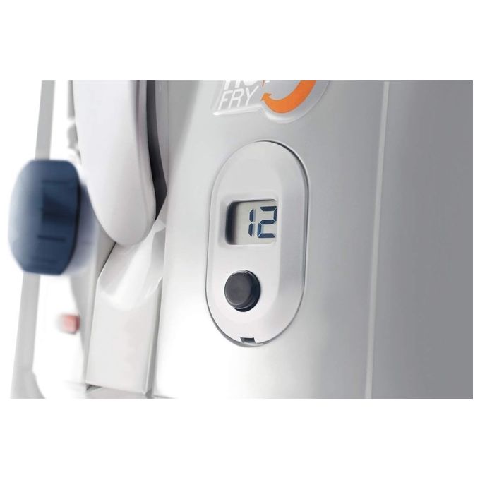 De'Longhi F28533.W1 RotoFry Friggitrice con Cestello Rotante; Frittura Leggera; Facile Pulizia Grazie alla Vasca Removibile; Termostato Regolabile; Timer con Segnale Acustico; Capacita' olio 1;3L