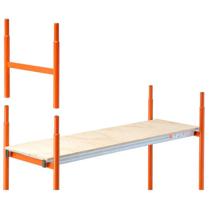 GIERRE F0015 Kreo Scaffolding portatile Acciaio Capacita' 120 Kg con Ruote colore Arancione