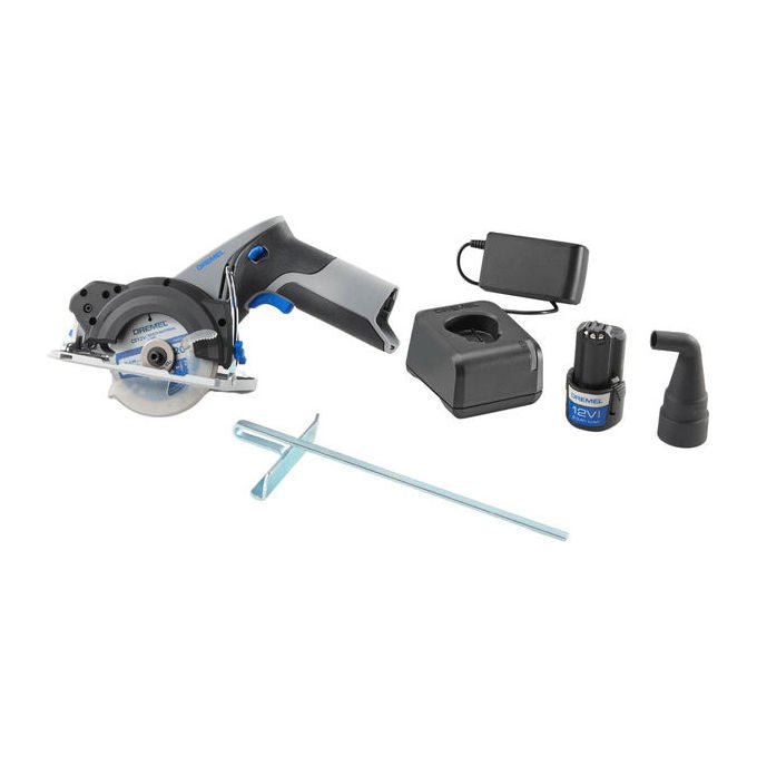 Dremel F013CS12JA Scie Compatta 12V con Motore Senza Spazzole Guida Laser Integrata Adattatore per Estrazione Polvere colore Nero