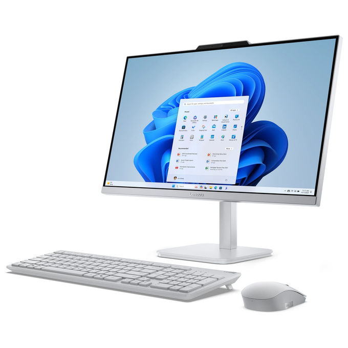 Lenovo F0JN0040IX All in One A 100 PC All-in-one Display 23.8'' FHD Risoluzione 1920x1080 Processore Intel N100 RAM 8GB SSD 512GB Windows 11 Home colore Grigio