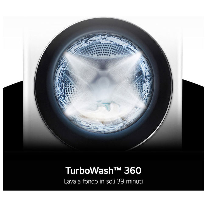 LG F0NT116TWC Next AI DD Lavatrice 16 Kg 1000 rpm Classe A Wi-Fi TurboWash 360 Vapore Steam (65x95x78 cm) colore Bianco
