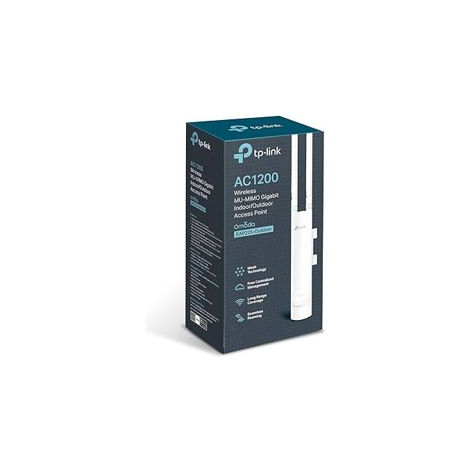 TP-Link EAP225-OUTDOOR EAP225-Outdoor Access Point Wi-Fi AC1200 Dual Band Qualcomm Gigabit LAN PoE IP65 colore Nero