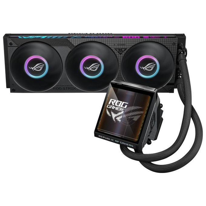 Asus 90RC01M1-B0EAY0 ROG Strix LC IV 360 ARGB LCD Raffreddatore di liquidi tutto in uno 12 cm colore Nero