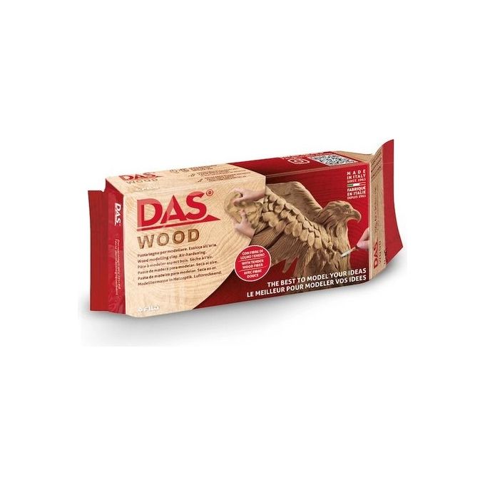 DAS Wood 350gr Pasta Modellabile per Giochi Creativi e Attivita' Manuali per Bambini