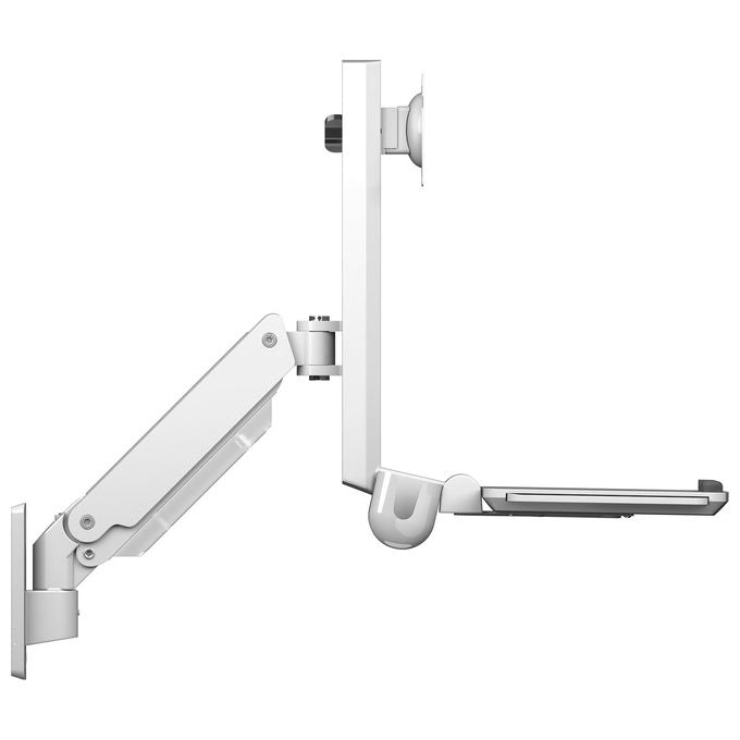 ICY BOX 61108 IB-WS700-W Workstation per Parete Regolabile in Altezza e Rotazione 88,9 cm (35'') con Supporto fino a 10 Kg colore Bianco