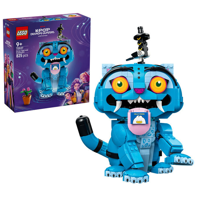 Lego 72537 KPop Demon Hunters Set da Costruzione con Derpy la Tigre e Sussie la Gazza 825 Pezzi colore Multicolore