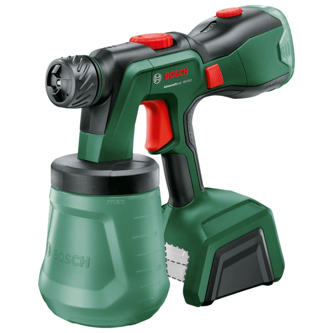 Bosch 4053423243390 AdvancedSpray 18V-500 Pistola a spruzzo 18V HVLP 500 ml-min 1.200 ml autonomia fino a 35 min colore Verde