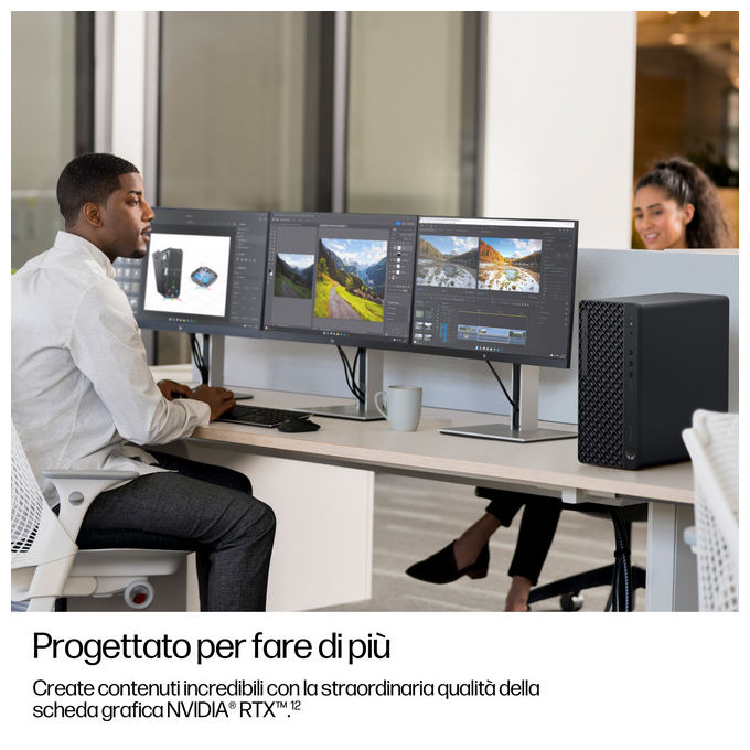 HP E07K7AT EliteDesk 8 Tower G1i PC Intel Core Ultra 7 265 32 GB DDR5-SDRAM 1 TB SSD Windows 11 Pro colore Jack black