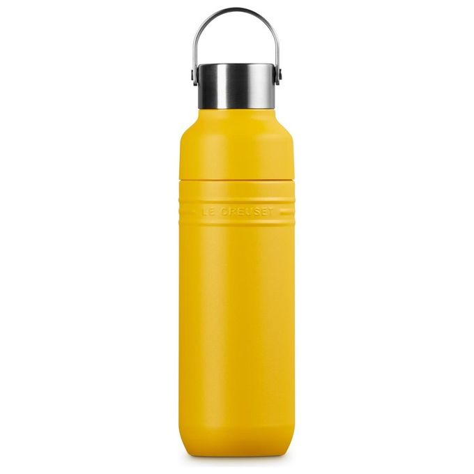 Le Creuset 41066286720001 On The Go Bottiglia Termica 500ml Doppia Parete con Isolamento a Vuoto Apertura Stretta e Larga Rivestimento Resistente ai Graffi Tappo Ermetico colore Nectar