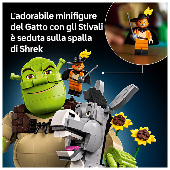 Lego 72423 Kit di Costruzione Shrek Ciuchino e Gatto con gli Stivali 1403 pezzi colore Multicolore