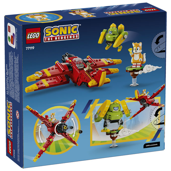 Lego 77119 Sonic the Hedgehog Set da Costruzione Tornado-1 di Tails con 2 Personaggi e Smeraldo del Caos 310 Pezzi colore Multicolore