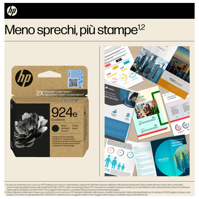 HP 4K0V0NE Cartuccia di Inchiostro Nero Originale Resa Elevata 1000 Pagine colore Nero