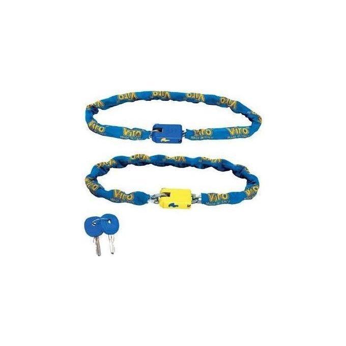 Lucchetto Viro 'SUPERMORSO' con cover di protezione e catena 120cm - MADE IN ITALY