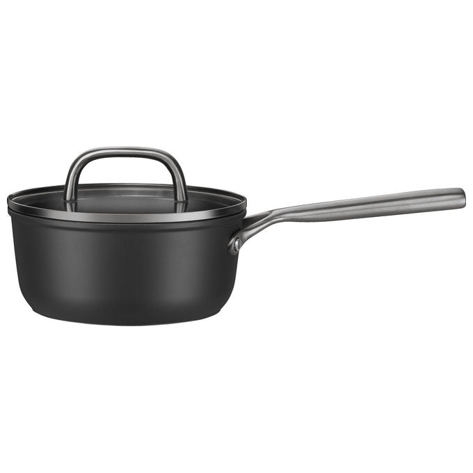 Zwilling 1035051 Milano Casseruola in Alluminio 1 Manico con Coperchio Rivestimento Antiaderente CERAFORCE Titanium 18 cm colore Nero