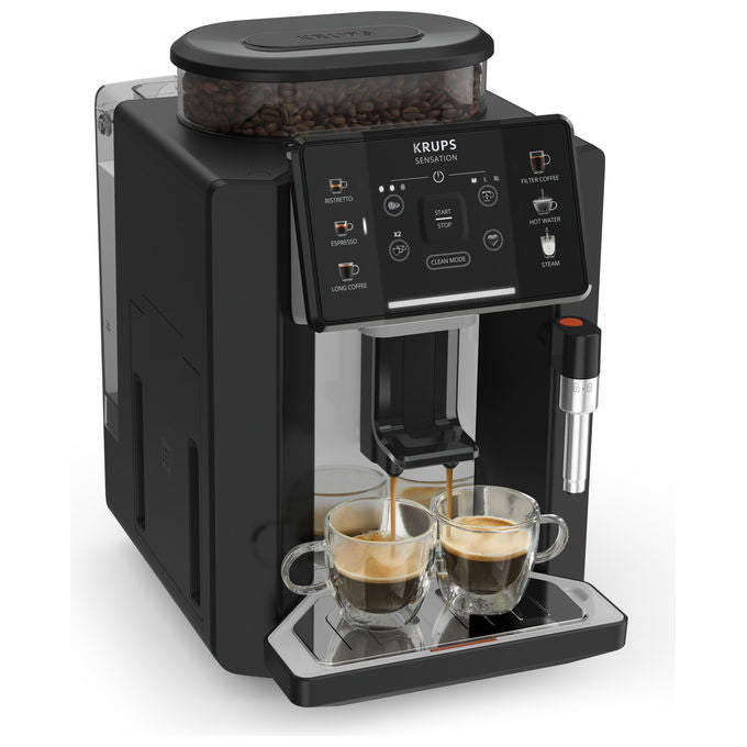 Krups EA910A10 Sensation Macchina da caffe' Automatica Capacita' serbatoio 1,7 L Pressione 15 bar Potenza 1450 W colore Nero Cromo