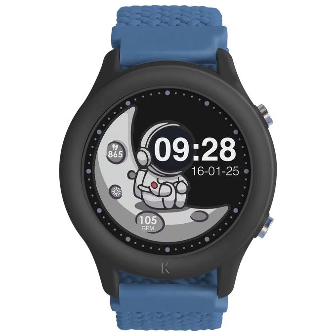 Kidywolf K-WATCH K-Watch Smartwatch per Bambini con 10 Modalita' Sportive Display OLED Batteria Ricaricabile 28 Lingue Colore Blu