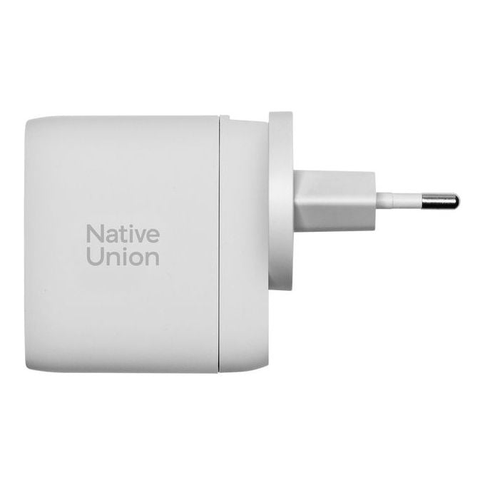 Native Union FAST-PD67-WHT-2CA Fast Gan Charger Pd 67W Caricatore con 2 Porte USB-C e 1 USB-A 67 W Bianco