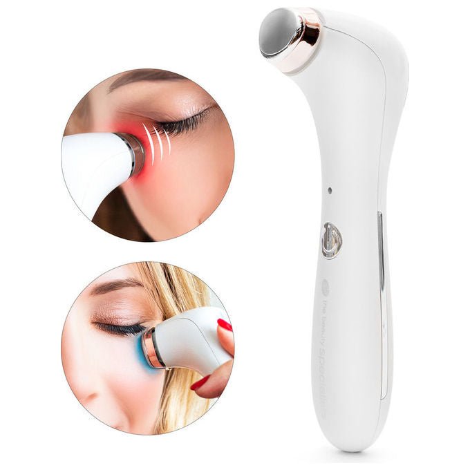 Rio FAWC Massaggiatore occhi riscaldante rinfrescante vibrazione 200Hz microcorrente galvanica anti gonfiore colore Bianco